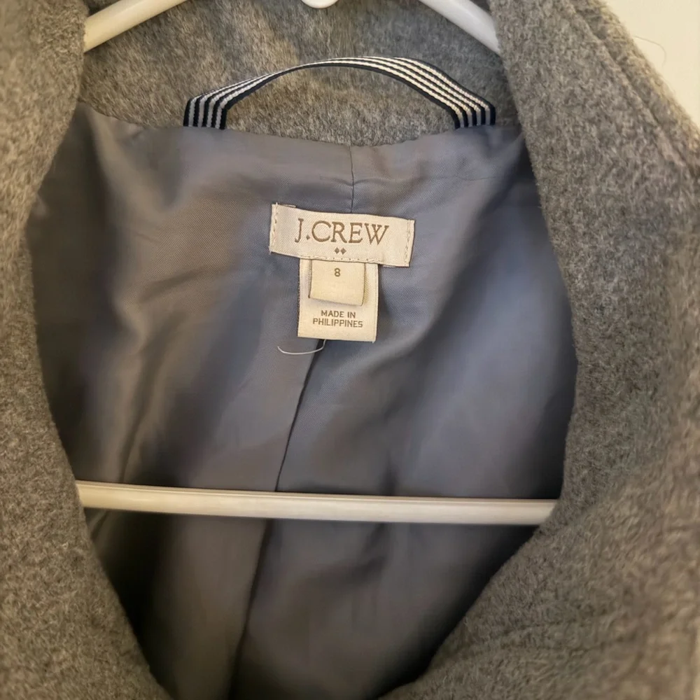 J. Crew Women's Grey Wool Peacoat - Picture 3 of 3